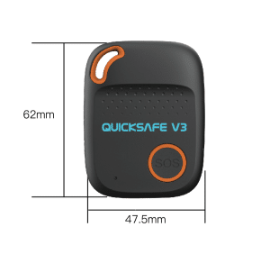 Quicksafe v3 panic alarm dimensions