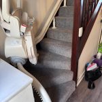 Image showing the clearance on the stairs once stairlift been installed