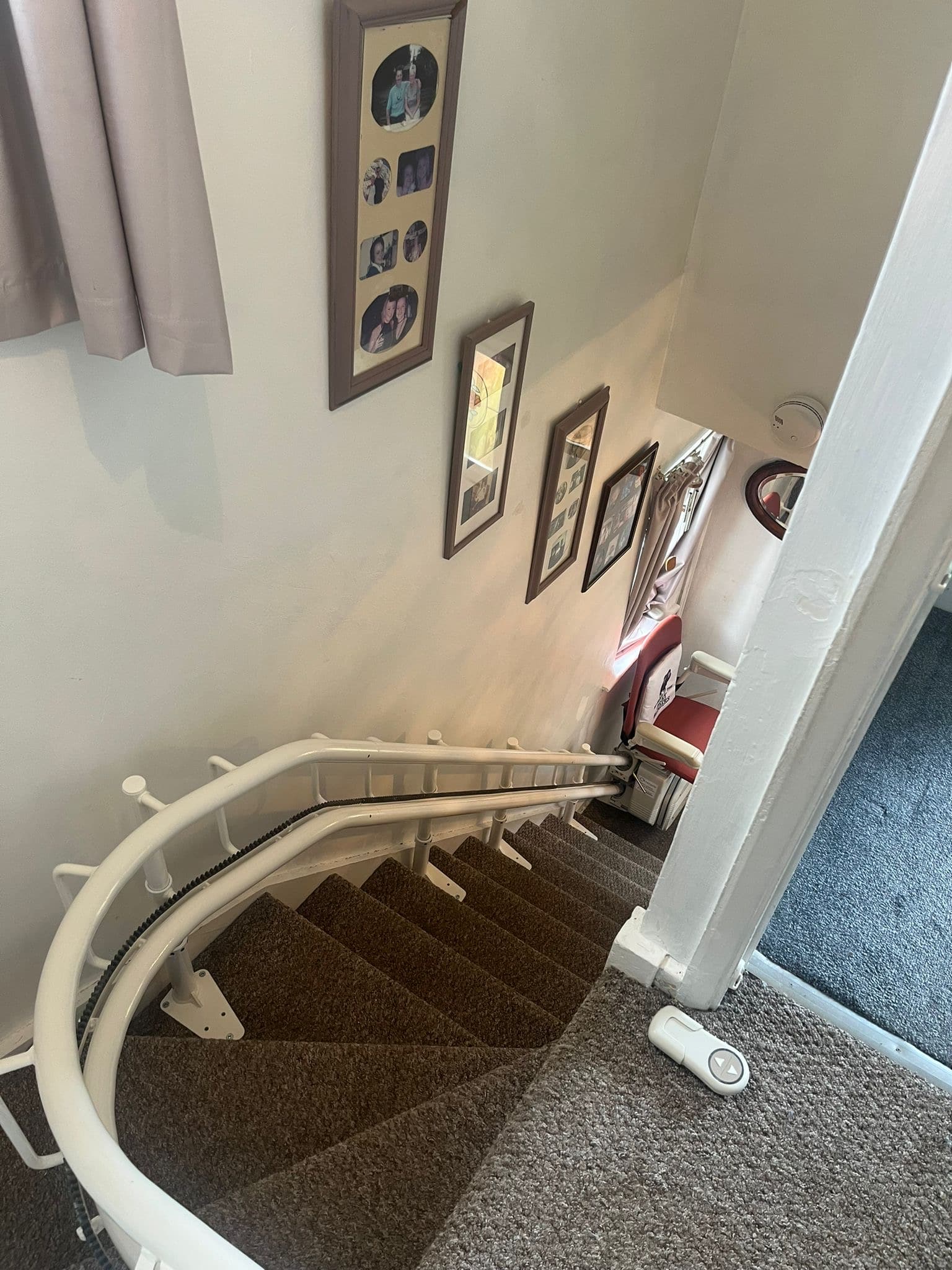 Prestige curved stairlift with twin rail