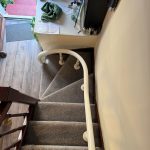 Newly installed bespoke curved rail