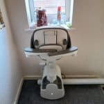 Flow stairlift in folded top of the stairs parking position