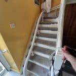 Curved staircase rail