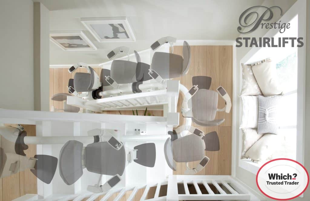 Platinum Curved stairlift view from above